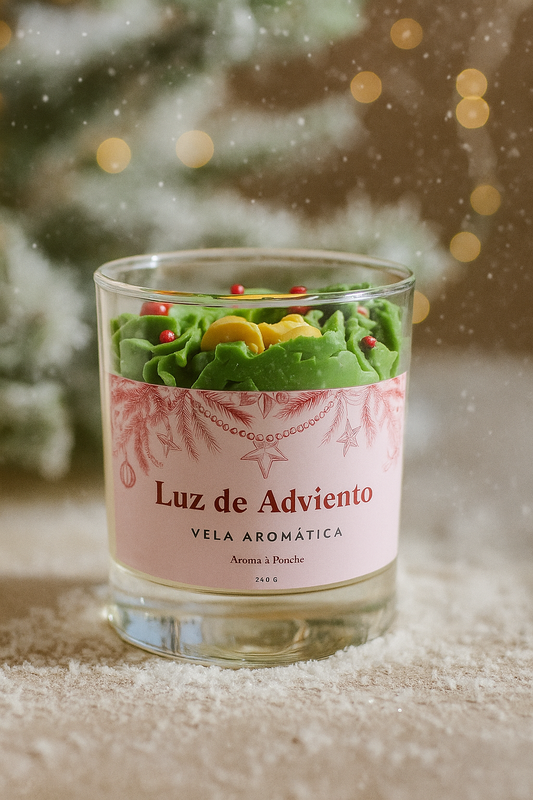 Vela Corona Navideña-Luz de Adviento